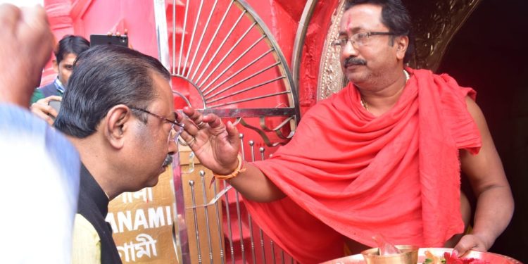 ত্রিপুরেশ্বরী মার আশীর্বাদে রাজ্যে ভারতীয় জনতা পার্টি সরকার পুনপ্রতিষ্ঠিত হবে