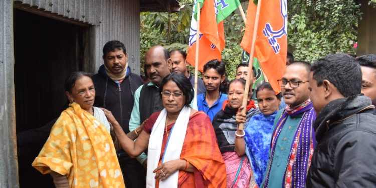 বাঁধারঘাট কেন্দ্রে প্রচারে বিজেপি