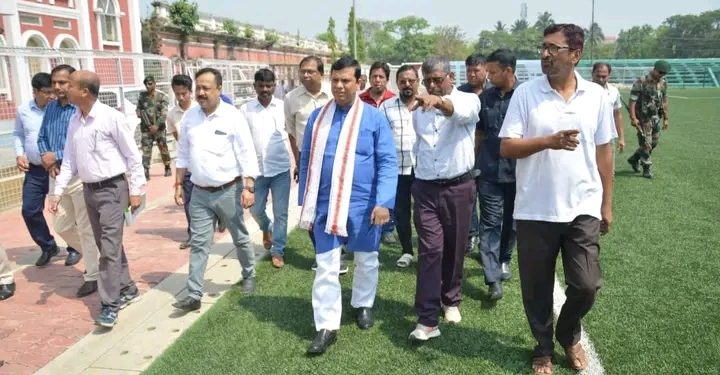 ১১ এপ্রিল মঙ্গলবার টি.এফ.এ আধিকারিকদের নিয়ে উমাকান্ত ময়দান পরিদর্শন করেন