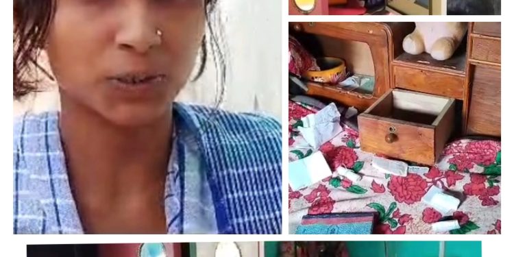 বাড়িতে কেউ না থাকার সুযোগ নিয়ে তালা ভেঙে এক গৃহস্ত বাড়িতে চুরি।