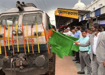 ত্রিপুরা, আগরতলা রেলওয়ে স্টেশন থেকে প্রথম পার্সেল ট্রেন শুরু হয়েছে