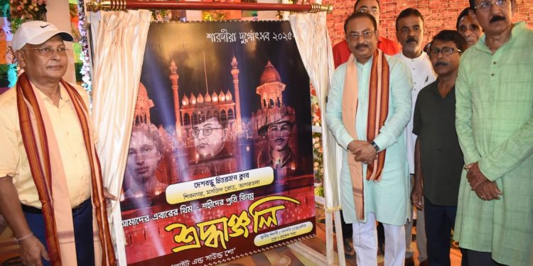 আসন্ন দুর্গাপূজার থিমের আনুষ্ঠানিক উন্মোচন করল দেশবন্ধু চিত্তরঞ্জন ক্লাব