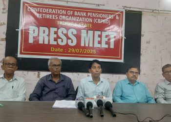 ত্রিপুরায় CBPRO-র সাংবাদিক সম্মেলনে নেতৃবৃন্দ, ২৯ জুলাই ২০২৫।