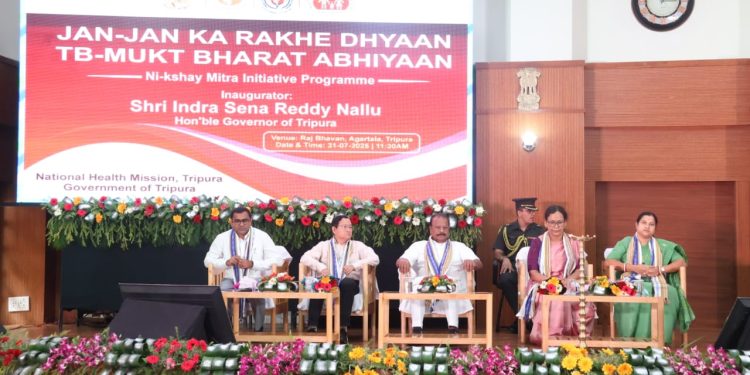 রাজভবনে টিবি-মুক্ত ভারত অভিযান ও ই-উদ্যোগের উদ্বোধন করেন রাজ্যপাল শ্রী ইন্দ্র সেনা রেড্ডি নাল্লু।