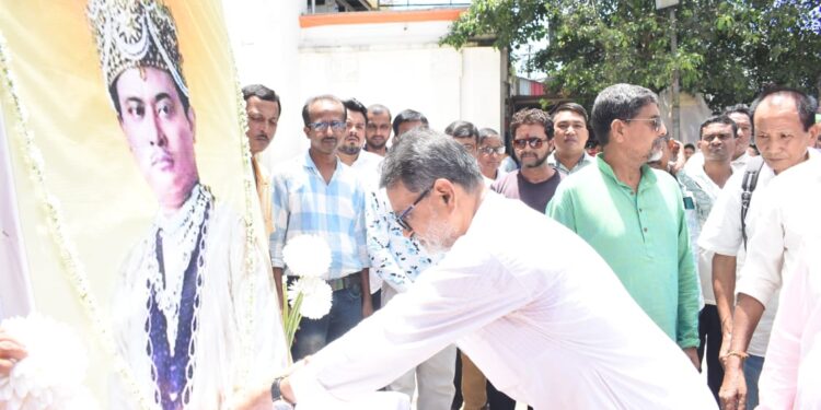 মহারাজা বীর বিক্রম কিশোর মানিক্য বাহাদুরের জন্মজয়ন্তী উপলক্ষে কংগ্রেসের উদ্যোগে ঐক্য ও সম্প্রীতির বার্তা প্রদান