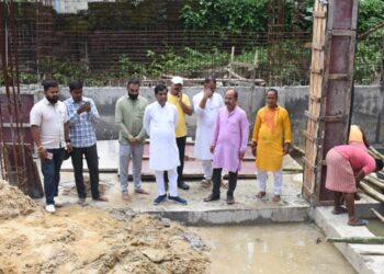 মেহের কালীবাড়ি মন্দির নির্মাণস্থল পরিদর্শনে আগরতলা পুর নিগমের মেয়র