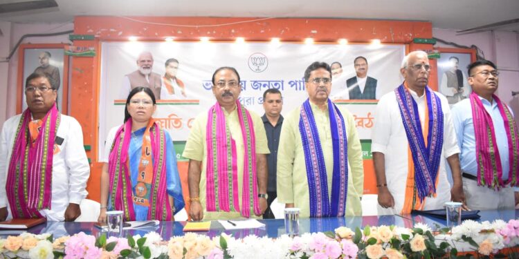 আগরতলায় বিজেপির বিশেষ সাংগঠনিক সভা, উপস্থিত মুখ্যমন্ত্রী ডঃ মানিক সাহা ও রাজ্য নেতৃত্ব।