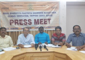 ত্রিপুরায় অখিল ভারতীয় রাষ্ট্রীয় শৈক্ষিক মহাসংঘের সাংবাদিক বৈঠক
