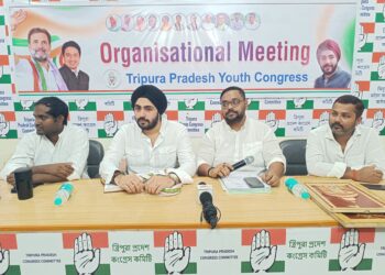 ত্রিপুরা প্রদেশ যুব কংগ্রেস নেতৃত্বের সঙ্গে গুরুত্বপূর্ণ বৈঠকে নবনিযুক্ত ইনচার্জ হারগুন সিং