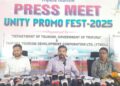 ত্রিপুরা পর্যটন দপ্তরের উদ্যোগে “ইউনিটি প্রোমো ফেস্ট–২০২৫” উপলক্ষে আয়োজিত সংবাদ সম্মেলনে উপস্থিত কর্মকর্তারা।