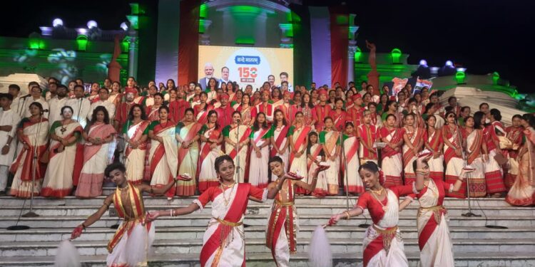 মাননীয় মুখ্যমন্ত্রী প্রফেসর (ডা:) মানিক সাহা  ৭ই নভেম্বর সচিবালয় প্রাঙ্গণে অনুষ্ঠিত ‘বন্দেমাতরমের ১৫০ বছরের গৌরব উদযাপন’