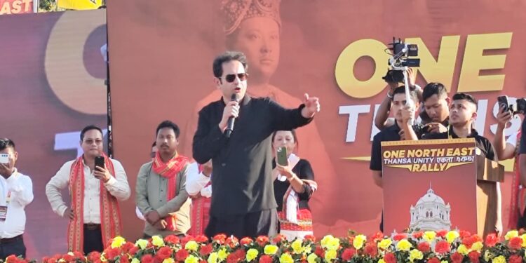 আগরতলা থেকেই সোজাসাপ্টা বার্তা— তিপ্রাল্যান্ড মিলবেই! মঞ্চ কাঁপিয়ে তীব্র হুঙ্কার ছাড়লেন মথা প্রধান। দৃঢ় কণ্ঠে জানালেন, আজ হোক বা কাল, প্রাপ্তিযোগ হবেই! আন্দোলনের পথ আরও তীব্র হবে—এমনই ইঙ্গিত রেখে গেল তাঁর বক্তব্য।