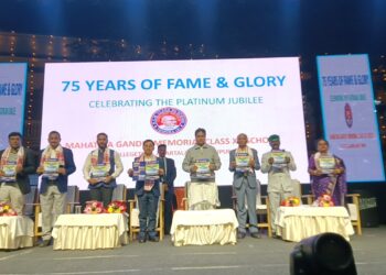 মহাত্মা গান্ধী মেমোরিয়াল দ্বাদশ শ্রেণী বিদ্যালয়ের ৭৫ বর্ষপূর্তি সমাপ্তি অনুষ্ঠানে উপস্থিত রাজ্যের মুখ্যমন্ত্রী ডাঃ মানিক সাহা। দু’দিন ব্যাপী অনুষ্ঠানের প্রথম দিনে বিশেষ আকর্ষণ এই উপস্থিতি।