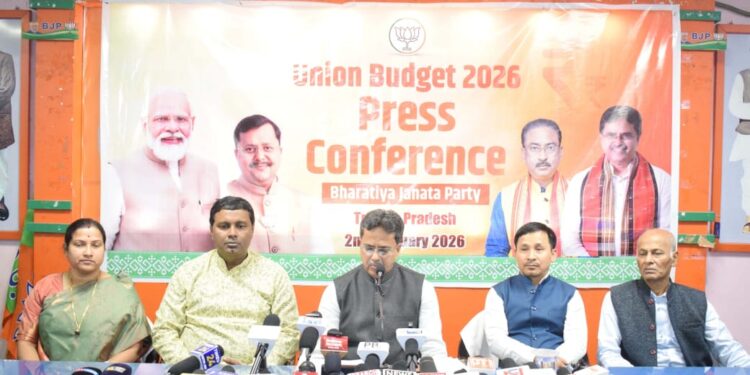 কেন্দ্রীয় বাজেট ২০২৬ নিয়ে বিজেপির সাংবাদিক সম্মেলন।