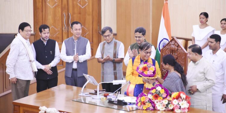 রাজ্য বিধানসভার অধ্যক্ষ পদে আনুষ্ঠানিকভাবে দায়িত্ব নিলেন রামপদ জমাতিয়া—নতুন দায়িত্বে নতুন অধ্যায় শুরু।