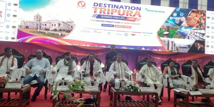 হাপানিয়ায় শুরু ‘ডেস্টিনেশন ত্রিপুরা বিজনেস কনক্লেভ ২০২৬’, উদ্বোধনে মুখ্যমন্ত্রী ড. মানিক সাহা।