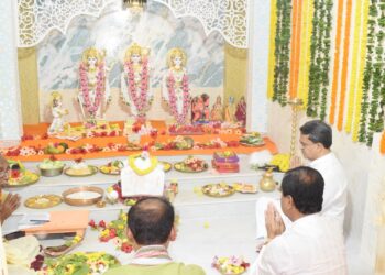 রথযাত্রার পুণ্য তিথিতে আগরতলায় নবনির্মিত শ্রীনৃসিংহ দেবতা ও শ্রীশ্রী রাম-জানকী মন্দিরের উদ্বোধন করলেন মুখ্যমন্ত্রী ডাঃ মানিক সাহা।