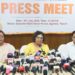 আগরতলার স্টেট গেস্ট হাউসে সাংবাদিক সম্মেলনে জাতীয় মহিলা কমিশনের চেয়ারপার্সন বিজয়া রাহাতকর। নারী নিরাপত্তা, নারী ক্ষমতায়ন ও নারীর অধিকার নিয়ে কমিশনের অবস্থান তুলে ধরেন তিনি।