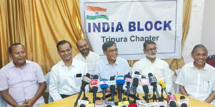 আগরতলায় ইন্ডিয়া ব্লকের সাংবাদিক সম্মেলন, আগামী ৩০ অক্টোবর আগরতলায় জোটের কর্মসূচি।